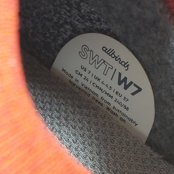 Allbirds Women’s Trail Runner Sneakers in Red-Orange - Picture 12 of 13